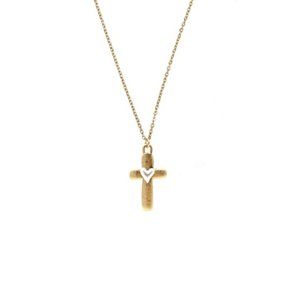 Cross heart pendant necklace